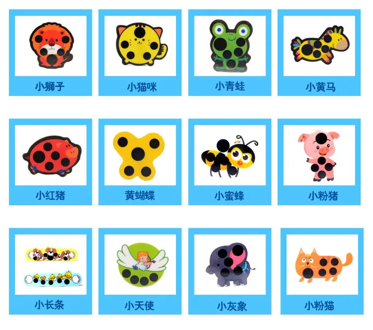 10 pcs Baby Cute Cartoon Animal Sticker
