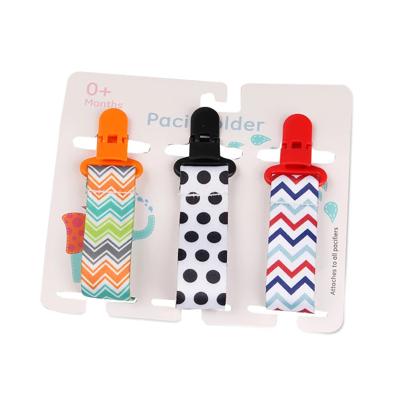 3 Pcs Baby Pacifier Clip Set
