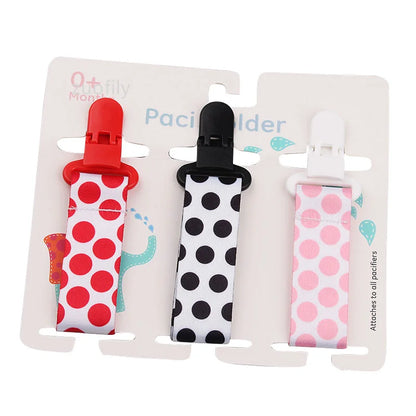 3 Pcs Baby Pacifier Clip Set