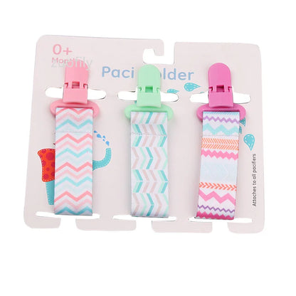 3 Pcs Baby Pacifier Clip Set