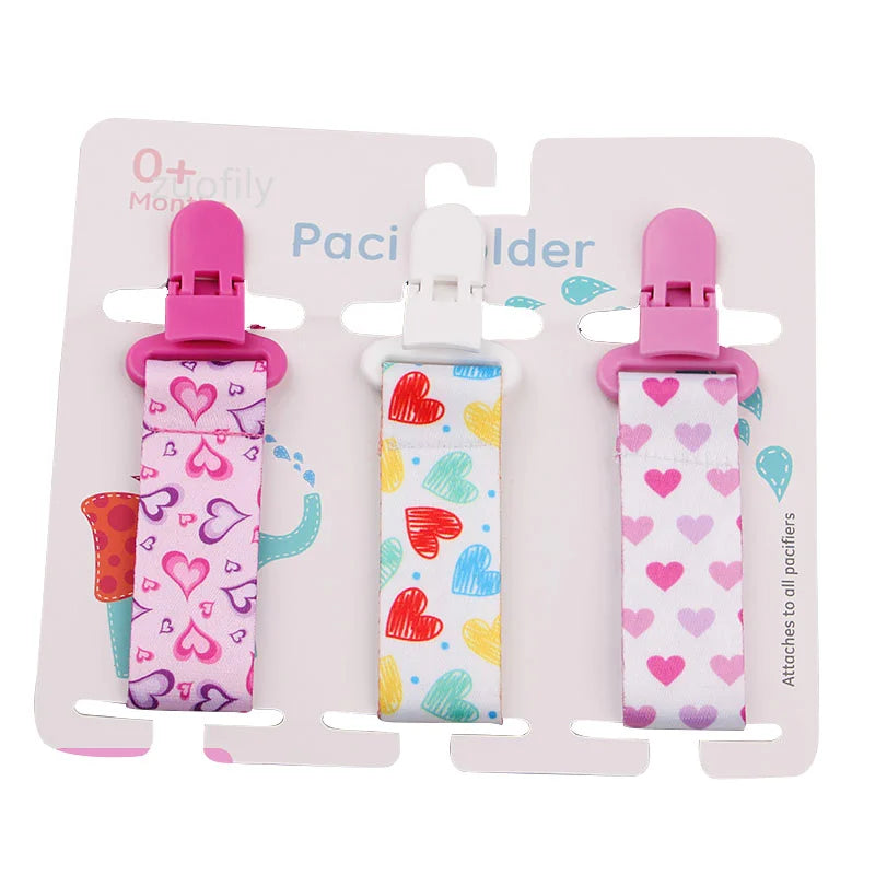 3 Pcs Baby Pacifier Clip Set