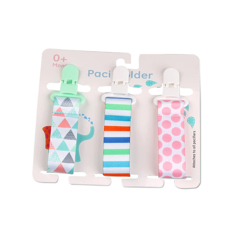 3 Pcs Baby Pacifier Clip Set