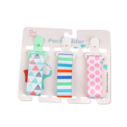 3 Pcs Baby Pacifier Clip Set