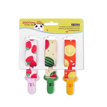 3 Pcs Baby Pacifier Clip Set
