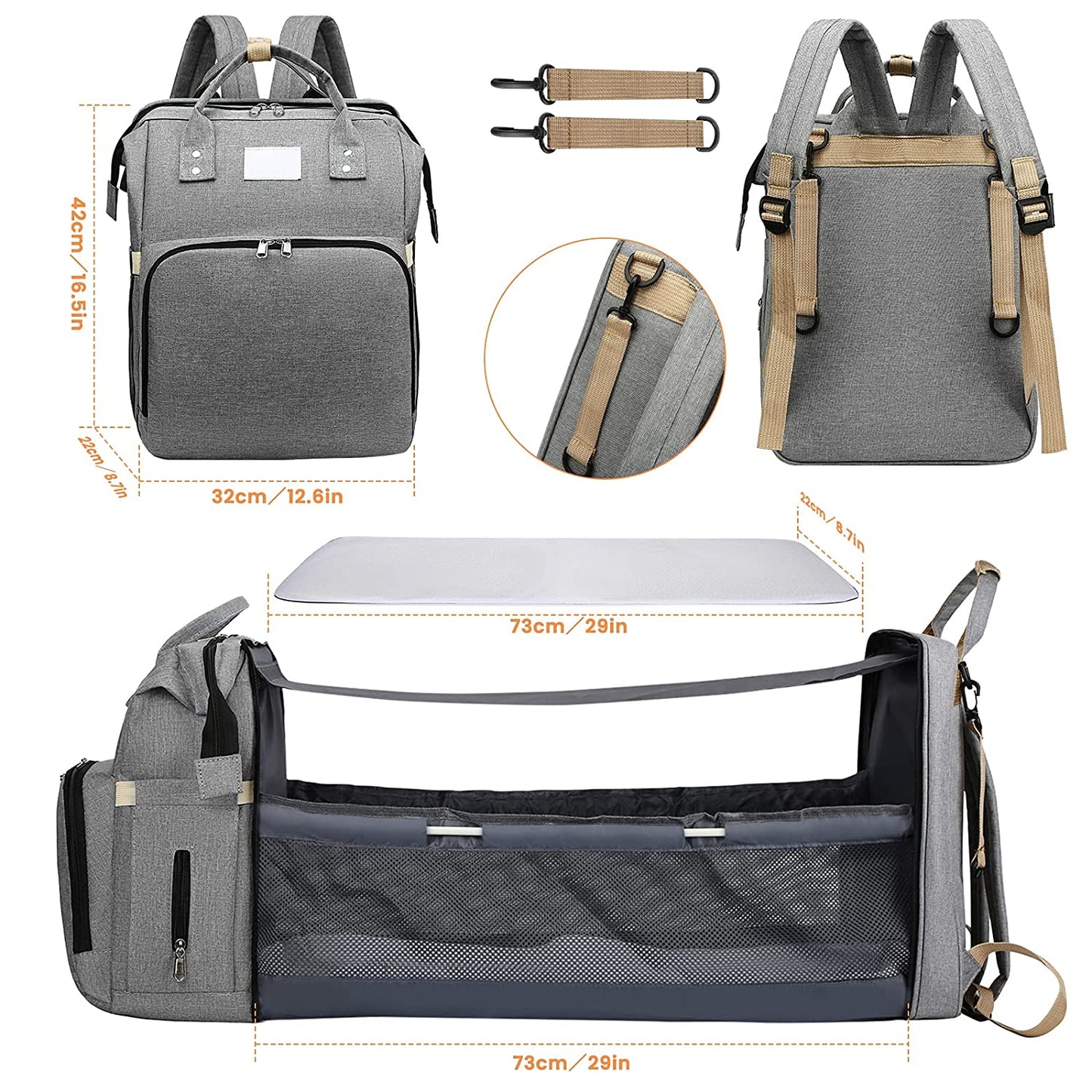 Mommy Bag Folding Baby Bed